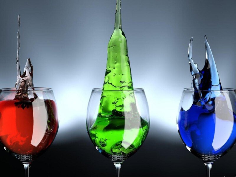 Colored Liquid Splashing
