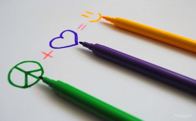 Colored Markers Drawing Symbols