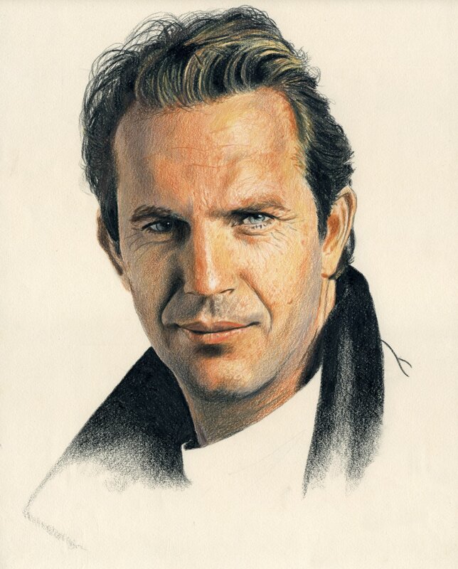 colored pencil portrait of a man