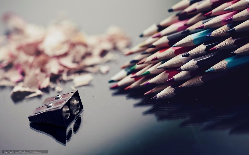 Colored Pencils and Sharpener — Black, Calm