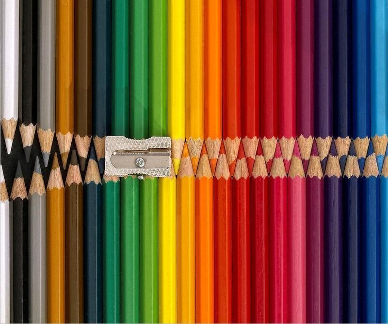 Colored Pencils and Sharpener