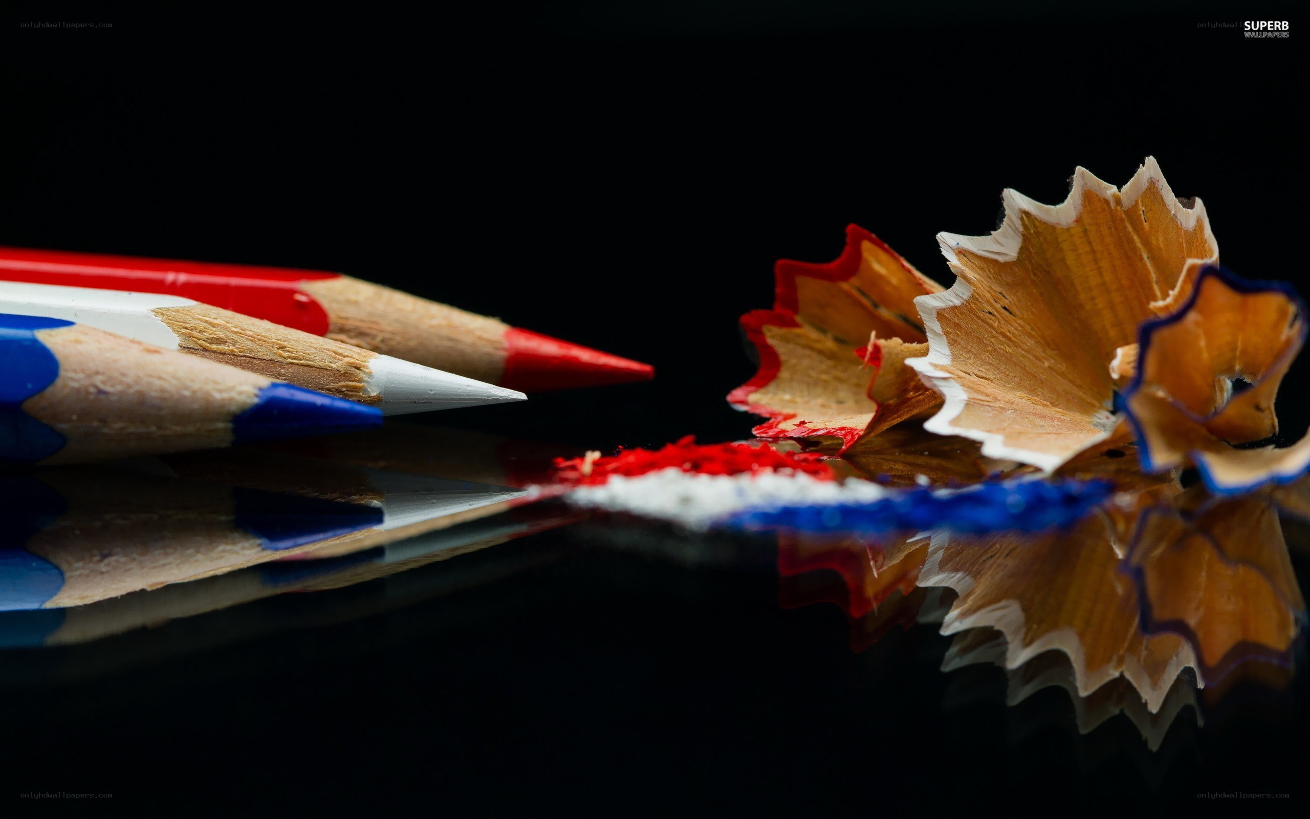 Colored pencils and shavings