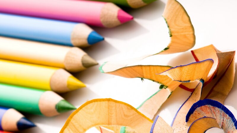 Colored Pencils and Shavings — Yellow
