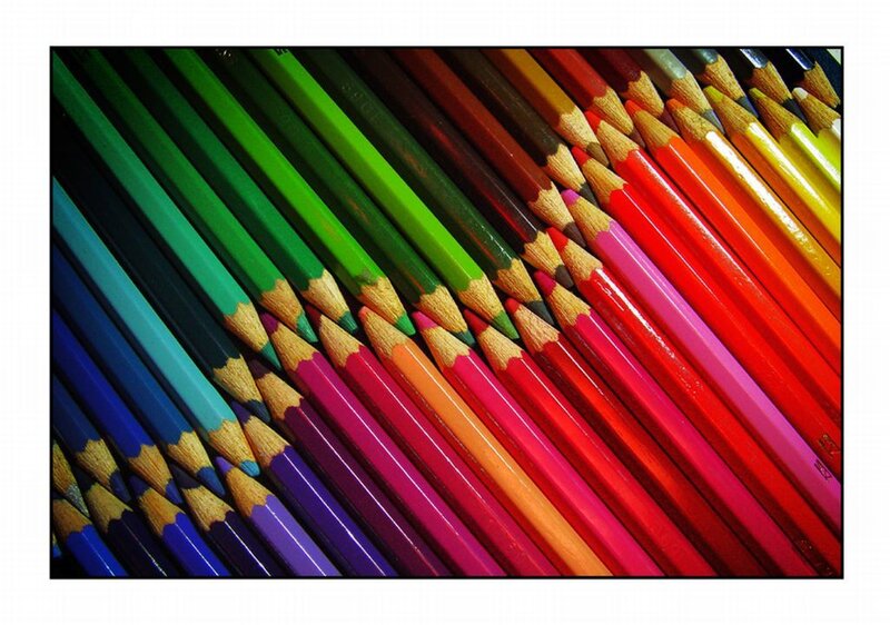 Colored Pencils Arranged