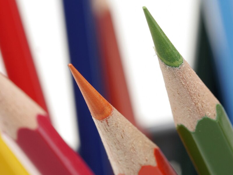 Colored Pencils — Green, Neutral, Photograph, Pencil Tips