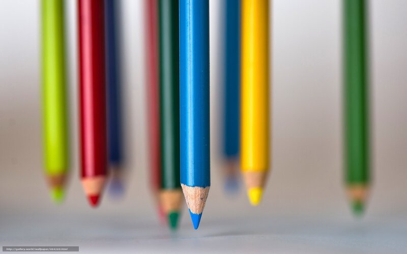 Colored Pencils in Focus — Blue, Neutral