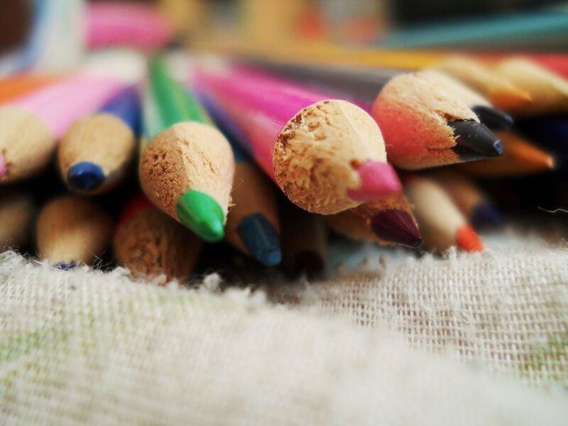 Colored Pencils in Pile