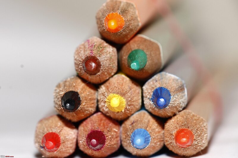 Colored Pencils in Pyramid