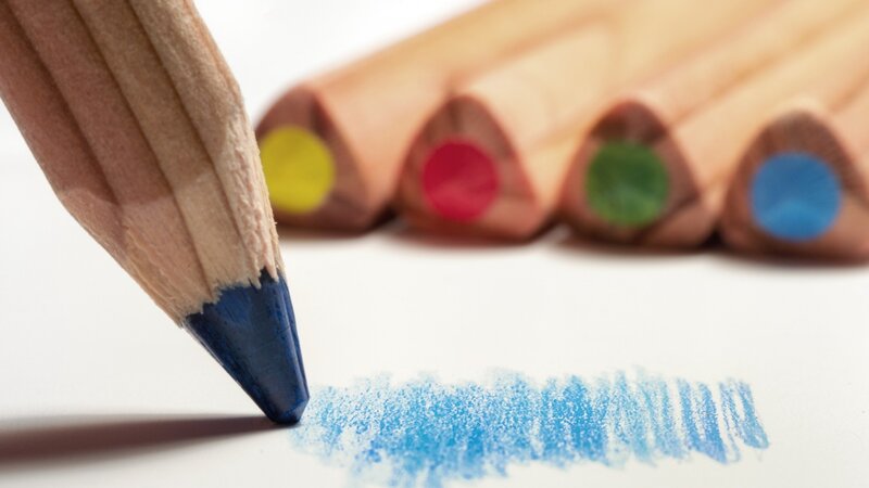 Colored Pencils on Paper — Blue