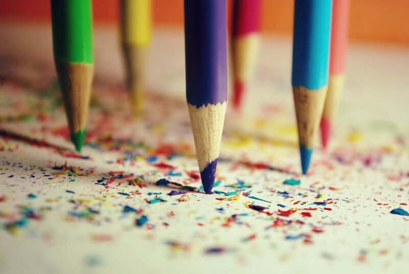 Colored Pencils on Paper — Purple