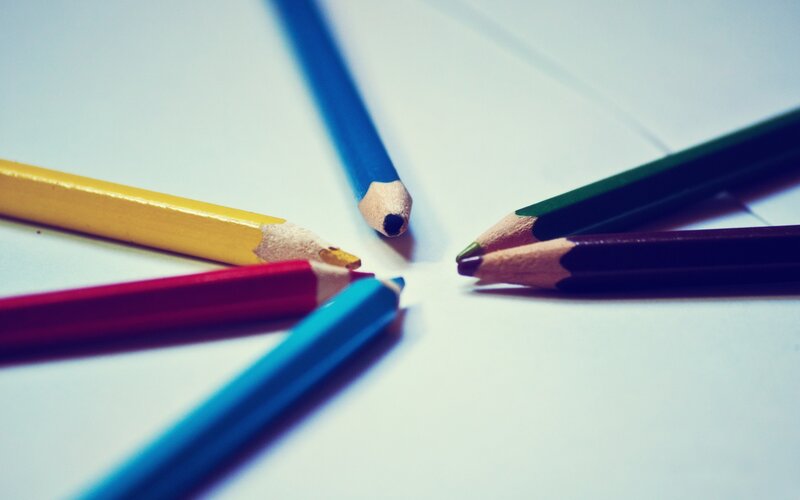 Colored Pencils on White Paper — Calm