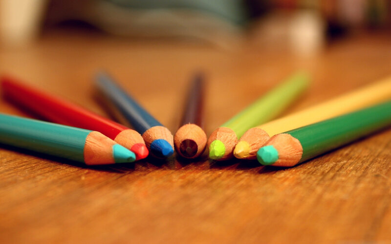 Colored Pencils on Wood