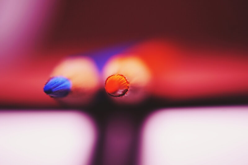 Colored Pencils — Red, Abstract