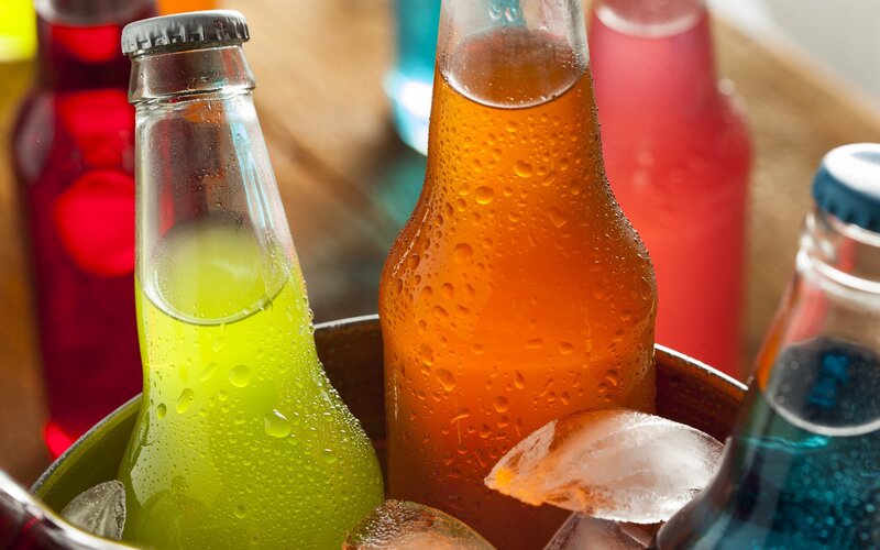 Colored Soda Bottles — Green