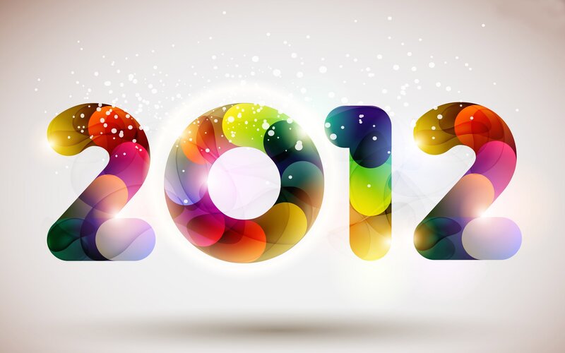 Colorful 2012 New Year design