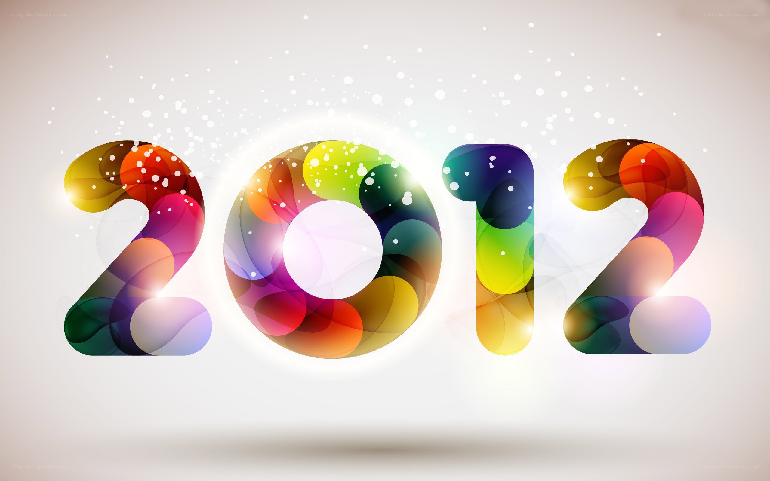 Colorful 2012 New Year design