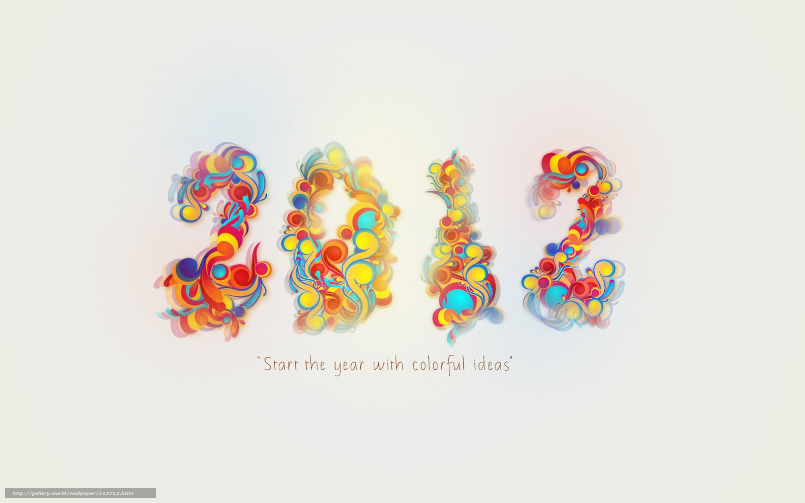 Colorful 2012 New Year design