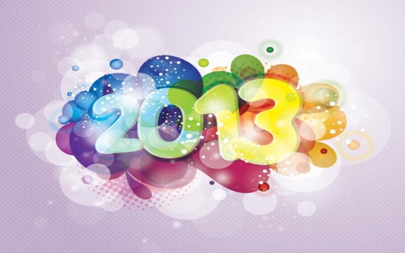 Colorful 2013 Numbers