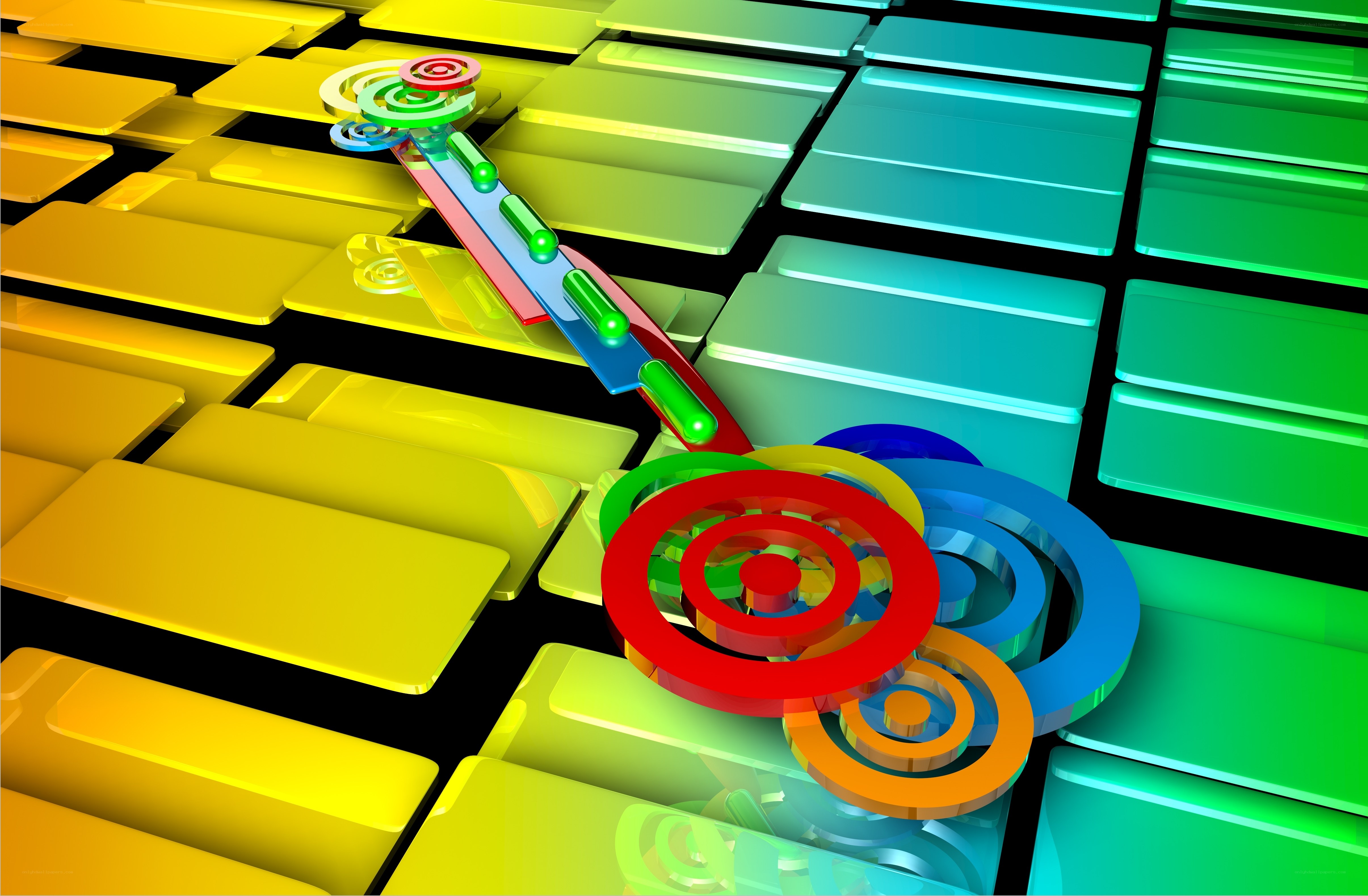 Colorful 3D abstract design