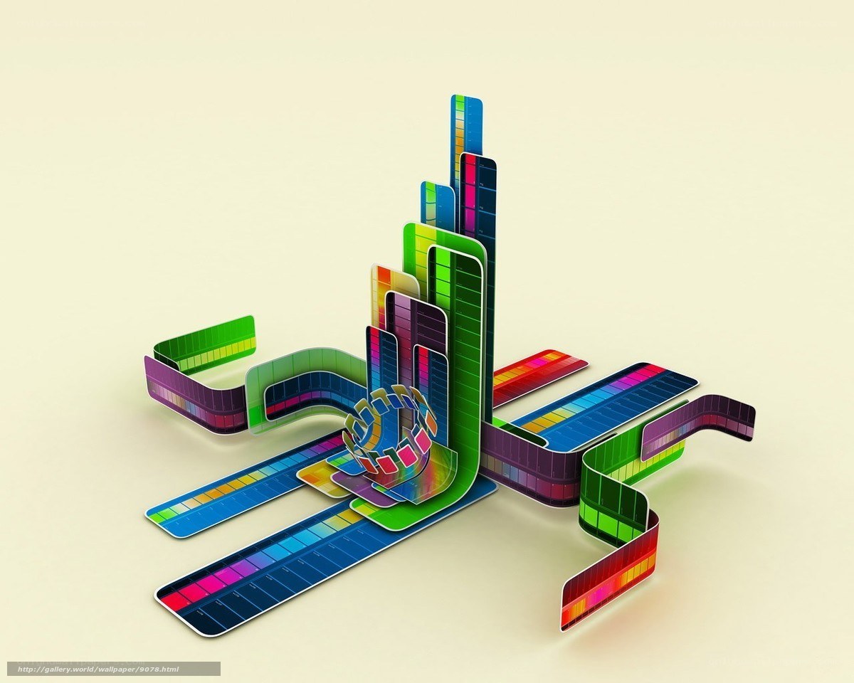 Colorful 3D abstract design