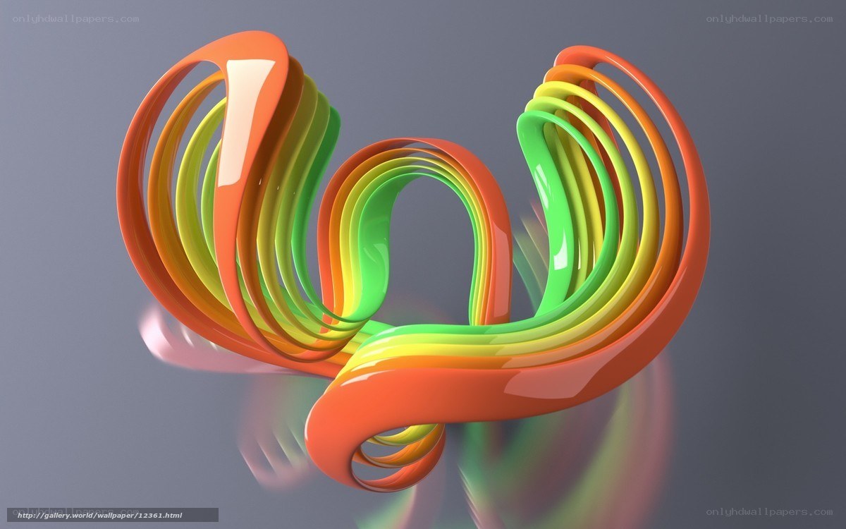 Colorful 3D abstract swirl