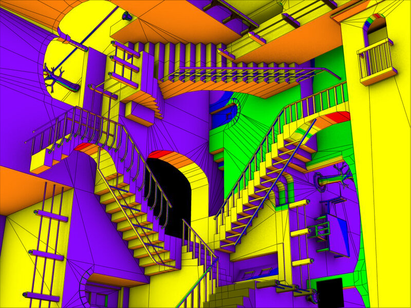 colorful 3D architectural model