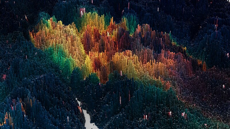 Colorful 3d Bar Landscape