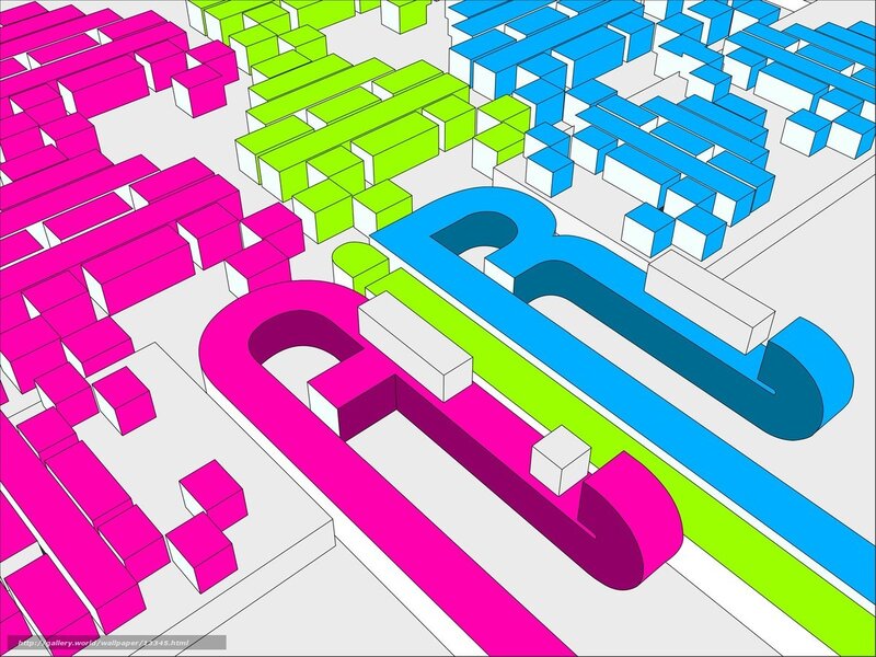 Colorful 3D block city