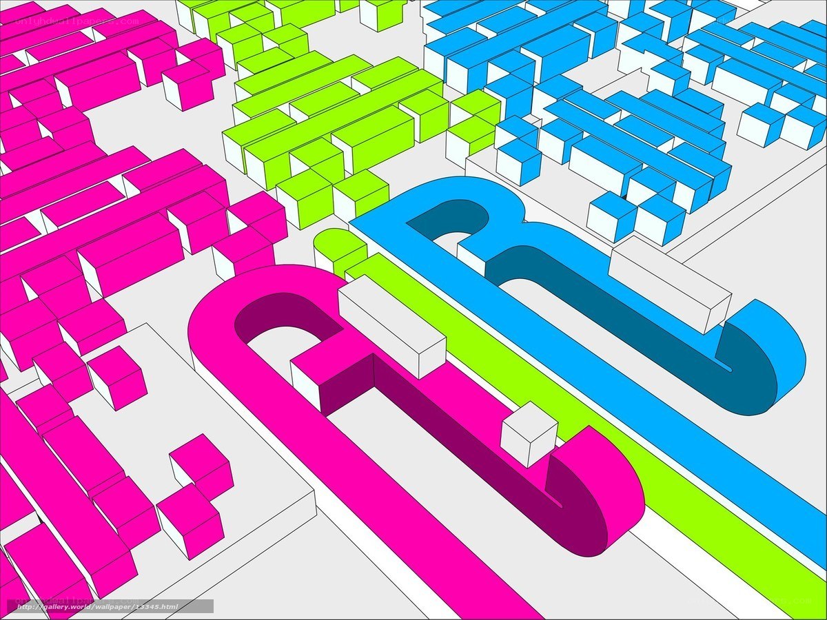 Colorful 3D block city