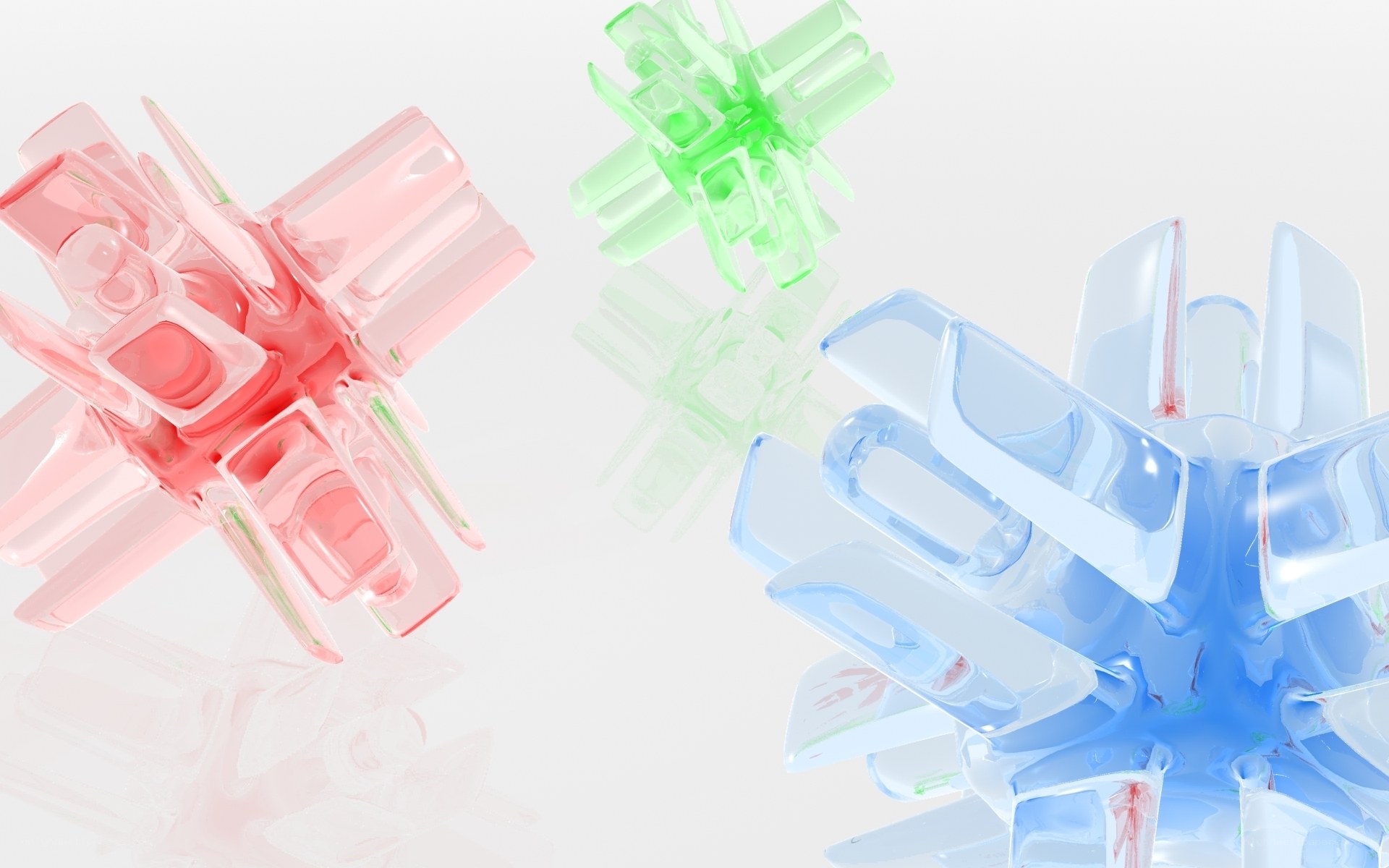 Colorful 3D geometric shapes