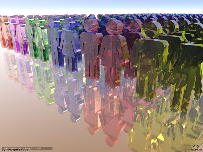 Colorful 3D human figures