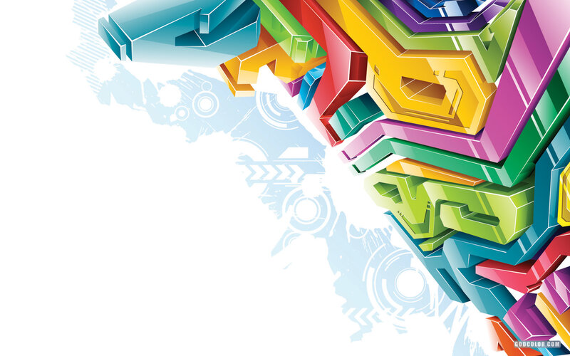 Colorful 3d Letters — Blue
