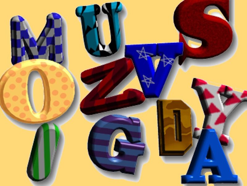 Colorful 3d Letters