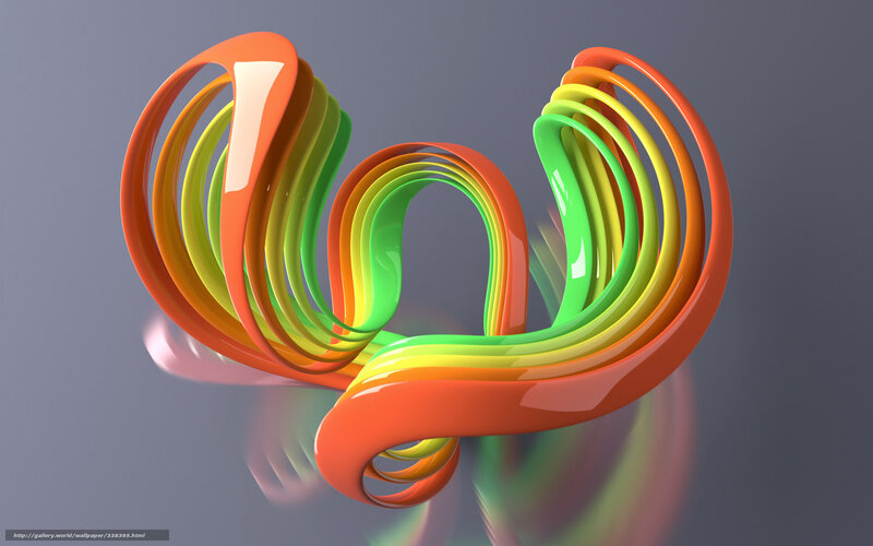 Colorful 3d Ribbon Swirl