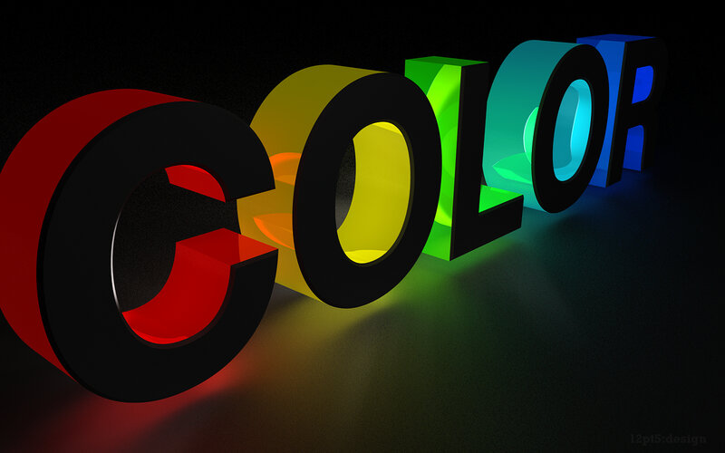 Colorful 3D text art