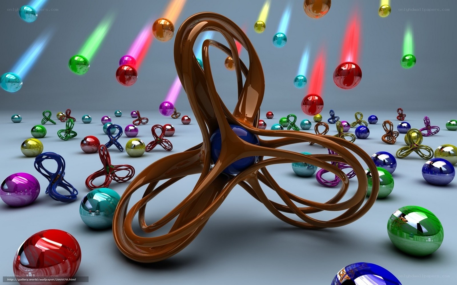 Colorful abstract 3D sculpture