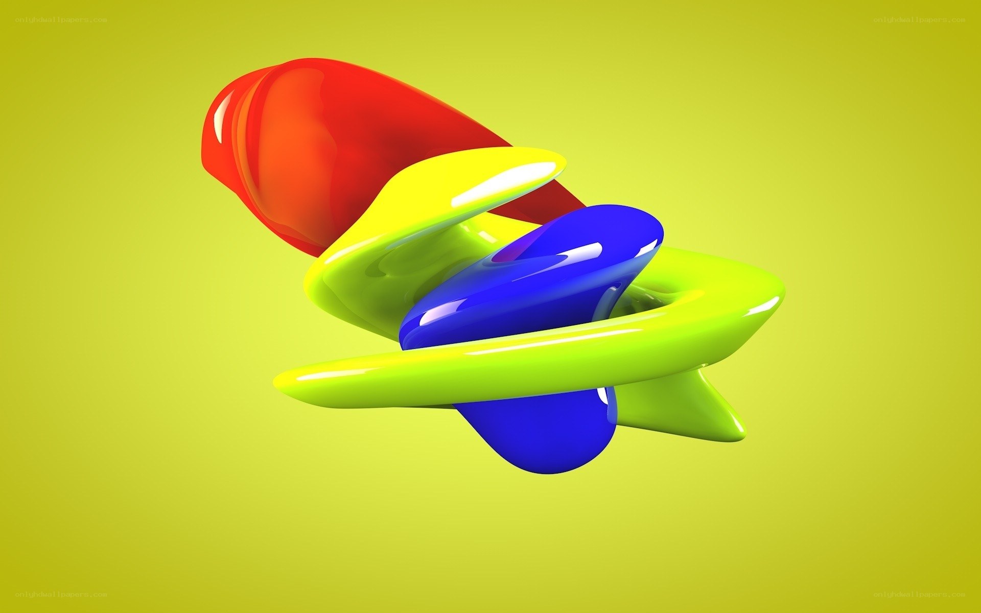 Colorful abstract 3D shapes