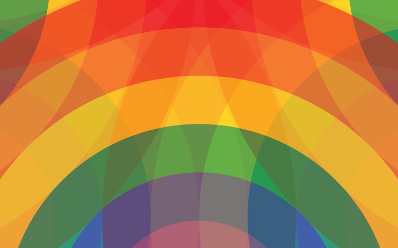 Colorful Abstract Arches — Red