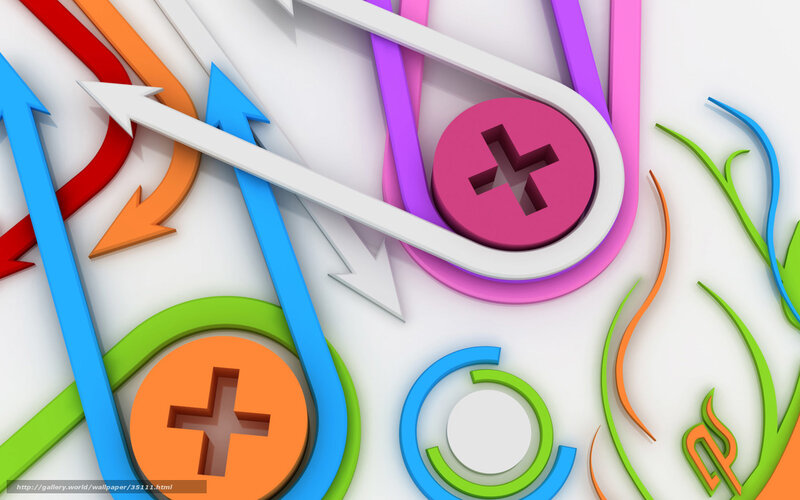 Colorful abstract arrows and symbols