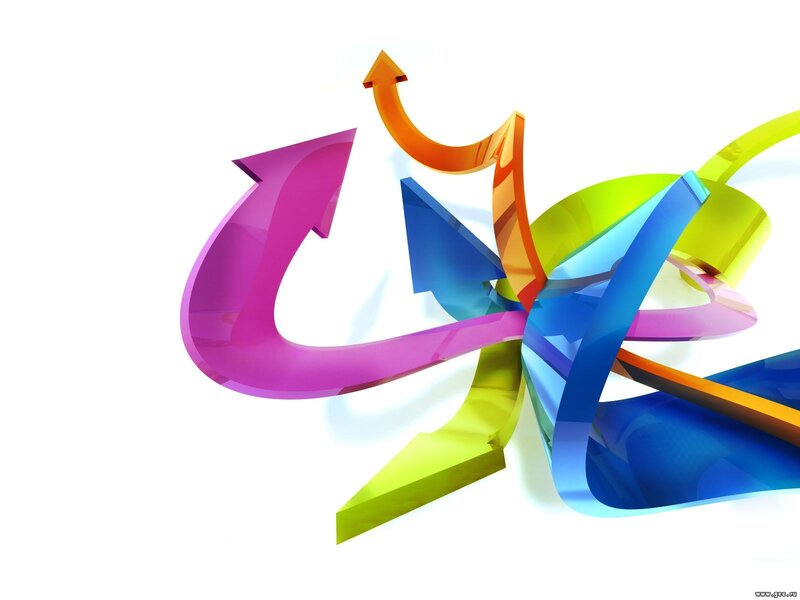 Colorful abstract arrows
