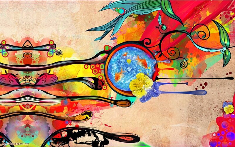 Colorful Abstract Art — Blue