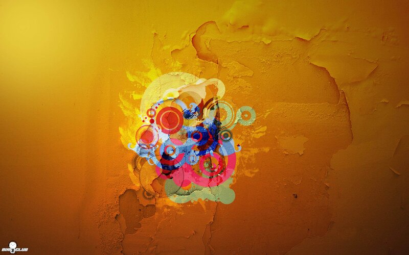 colorful abstract art on wall
