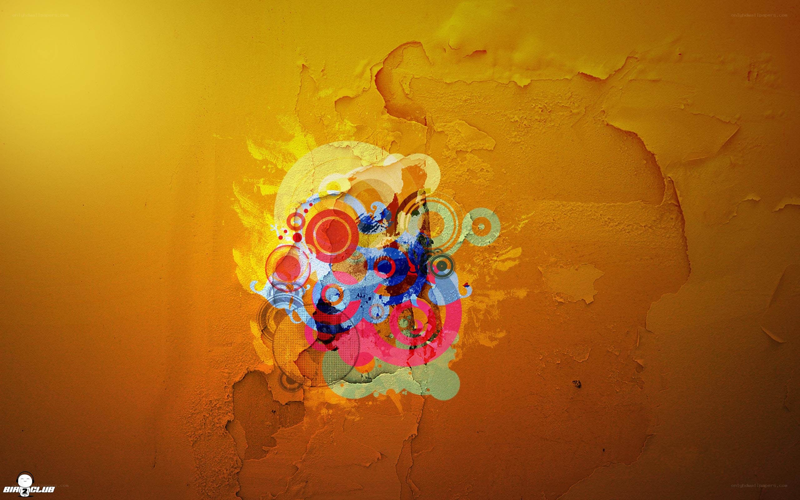 colorful abstract art on wall