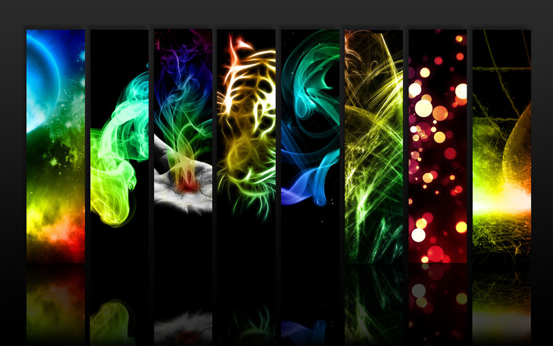 Colorful abstract art panels