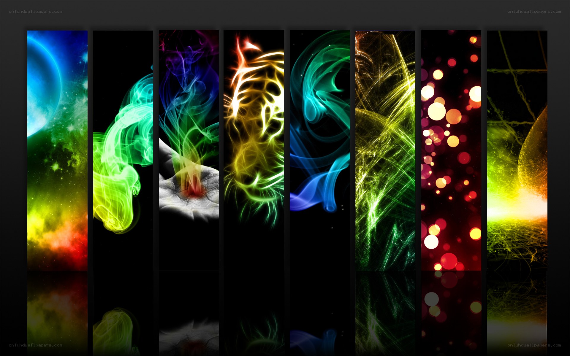 Colorful abstract art panels
