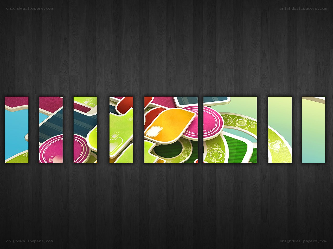 colorful abstract art panels