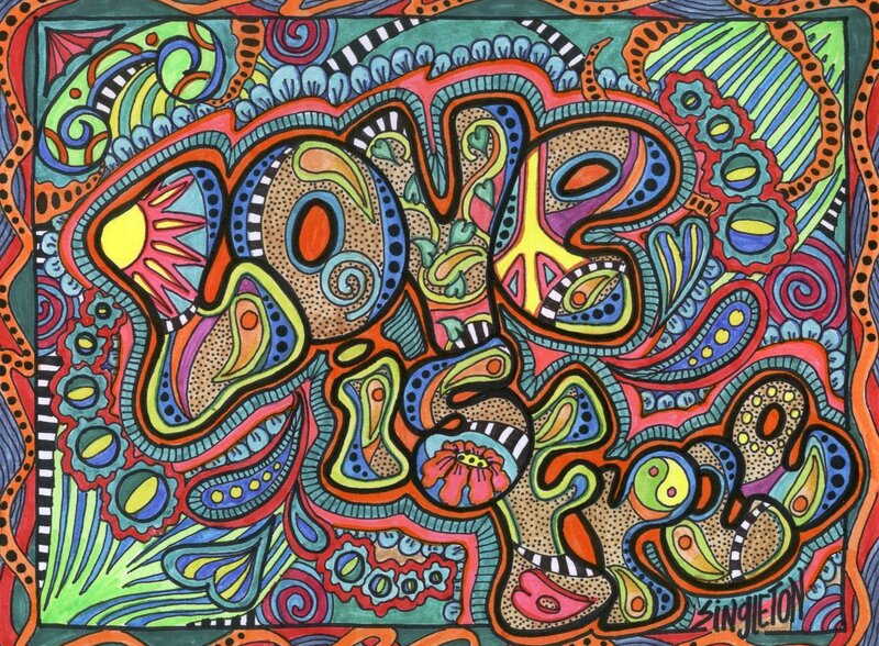 Colorful Abstract Art — Red