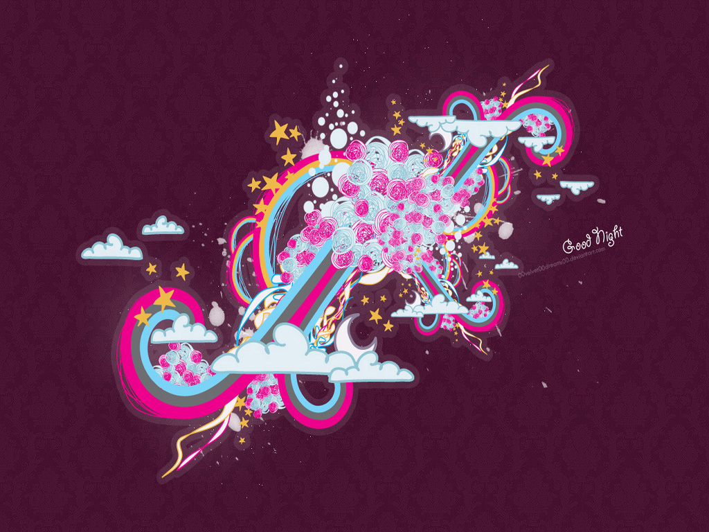 colorful abstract art with clouds
