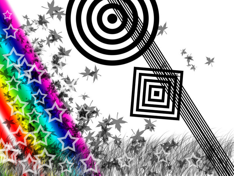 colorful abstract art with geometric shapes
