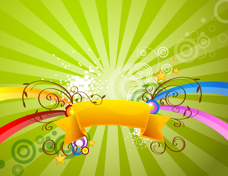 colorful abstract background with ribbon